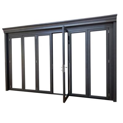 China 2021 Hot Custom Size Bi Fold Door Aluminum Balcony Doors Big Size Modern Bifolding Doors for sale