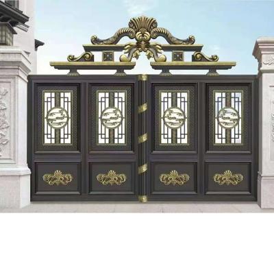 China Art Courtyard Villa Door Aluminum Alloy Traditional Anti-theft Aluminum Courtyard Double for sale