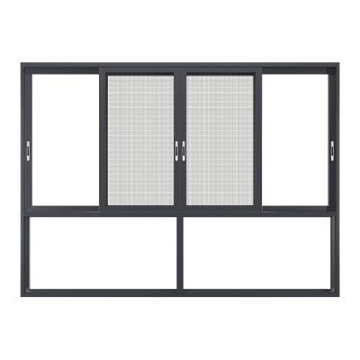 China Favorable Price Modern Aluminum Metal Double Glazed Huge Sliding Windows for sale