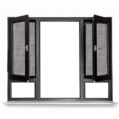 China Aluminum Swing Stained Glass Sliding and Casement Window for Apartment and Hotel Aluminum Windows Frame Swing Window for sale