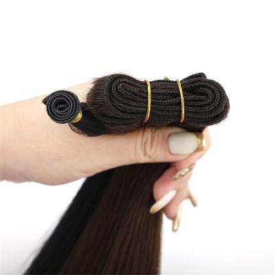 China super slim & Brazilian Human Hair Light Weft Extension Genius Hand Tied Hair Bundles Genius Weft Weft for sale