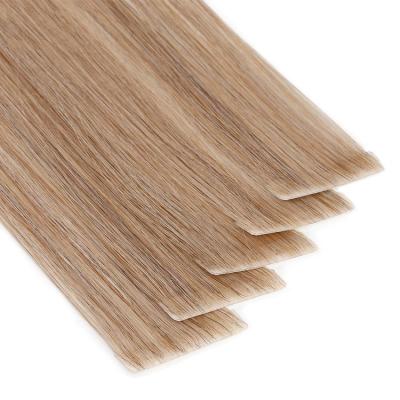 China Remy Full Cuticle Aligned Invisible Ombre Double Wave Injection Handtied Stick Tape Hair Weft Extension Natural Russian Skin Colored Ombre for sale