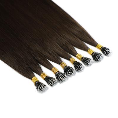 China natural & healthy & 100% Straight Drawn Straight Russian Hot Selling Human Nano Invisible Double Hair Ring Bundle Hair Extension Cuticle 100% Real for sale