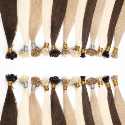 China Wholesale Drawn Flat Tip Silky Straight Wave Double I U V Cuticle Lined Human Pre Bonded Keratin Hair Extensions for sale