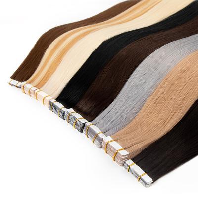 China Full Cuticle Hair Lashine Hair Tape In Human Blonde Cheap Hair Extensions Ombre Tape Extensiones Manufacturers for sale