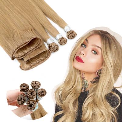 China Natural Wave Hot Selling Hand Tied Weft Hair Extensions Human Hair 100% Virgin Cuticle Aligned Remy HandTied Hair Extensions for sale