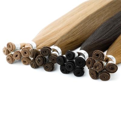 China Wholesale Natural Remy Hair European Hair Wave Extension Long Time Hand Tied Weft Hair for sale