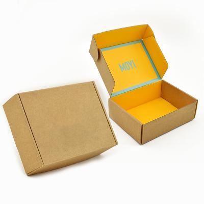 China Handmade Customized Logo Cardboard Corrugated Box Brown Kraft Shipping Box for Cosmetics for sale