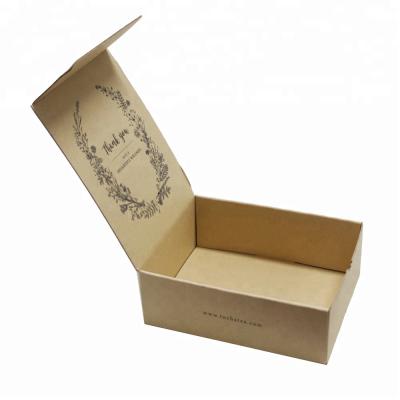 China 2019 Customs Recyclable Eco - Friendly Folding Brown Paper Craft Box for sale