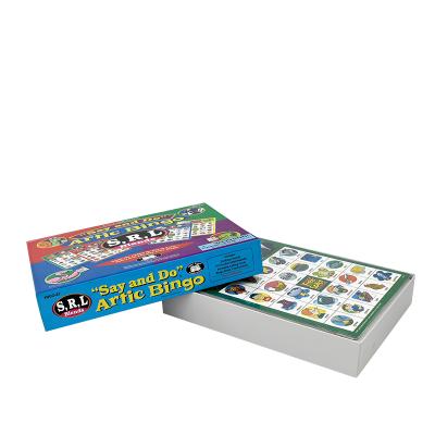 China Kids design Tazos pog game educational customized puzzle map UV printed printing for sale