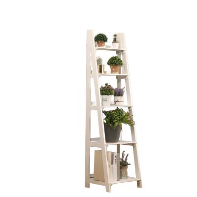 China (Other) Adjustable Modern Creative Wooden Household Goods Four-Layer Flower Rack Shelf Living Room Furniture Storage Shelf Rack for sale