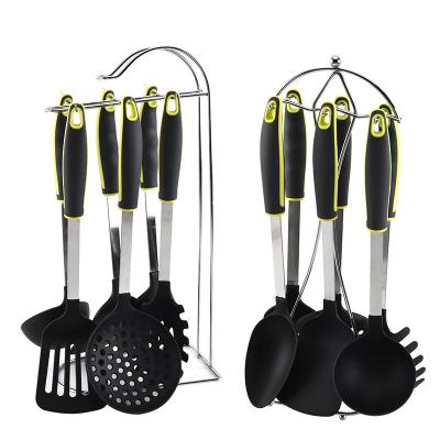 China Sustainable Hot Selling 8 Pieces Reusable Kitchen Tools Plastic Cookware Sets for sale