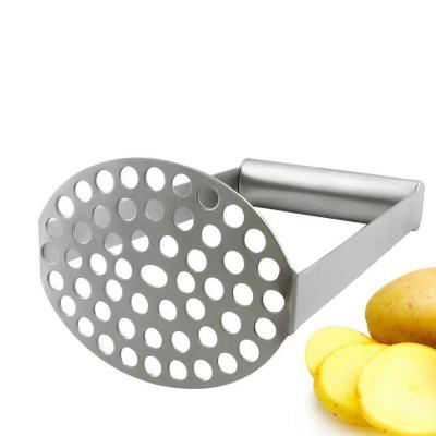 China Sustainable Kitchen Accessories Fruit and Vegetable Tools Stainless Steel Potato Crusher Potato Masher Press for sale