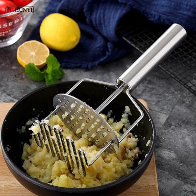 China Viable Kitchen Accessories Stainless Steel Double Layer Wire Potato Crusher Potato Press for sale