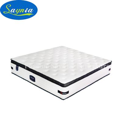 China Wholesale Hypoallergenic Queen Size Mattress Pocket Spring Mattress Memory Foam Quality Soft Plush Fabric Hotel Customized for sale