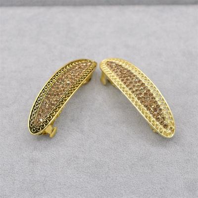 China Color Matching Artificial Stone Rhodium Decoration RedWillow Mirror Fancy Hair Clip Plated Mirror Indian Fancy Hair Clips For Women for sale