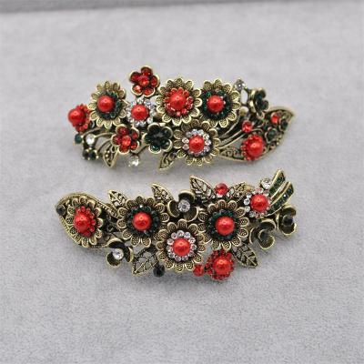 China RedWillow Metal Retro Hairpin Alloy Rhinestone Crystal Hair Accessories Decoration Can Be Worn Ball Daily Wedding for sale