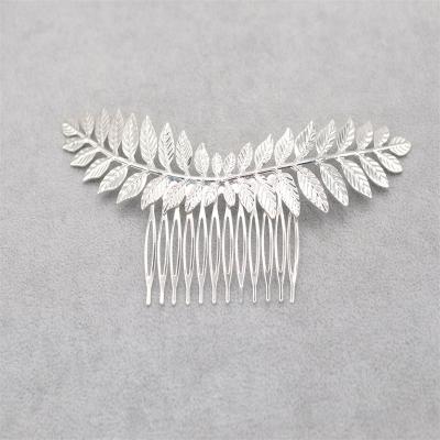 China Bridal Decoration RedWillow Hot Bohemian Leaf Hair Comb Clip Fashion Girl Leaves Rhinestone Hairpin Women Jewelry Elegant Hair Accessories for sale