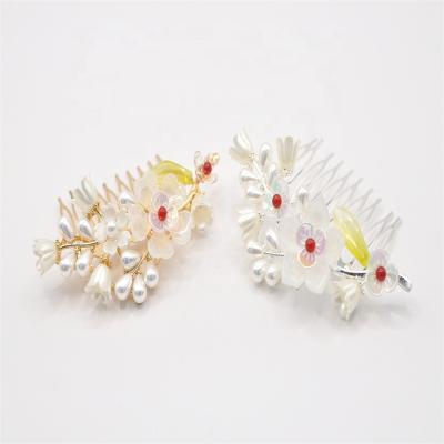 China RedWillow 2022 unique handmade flower headband hair comb bridal earring decoration set jewelry headband tiaras for wedding for sale