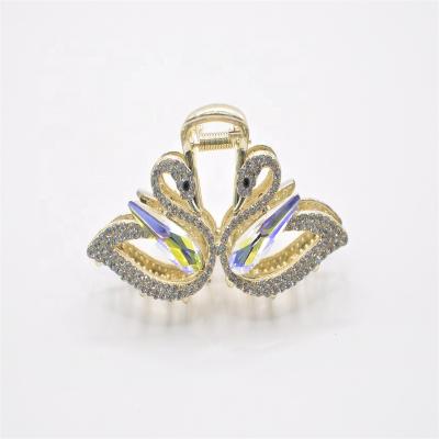 China 2022 Designer RedWillow Crystal Alloy Rhinestone Swan Hair Decoration Hair Claw Clips Claw Hair Accessories for sale