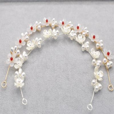 China Hot Selling RedWillow Fashion Acrylic Flower Bridal Headband Flower Headband Wedding Headpiece Decoration for sale