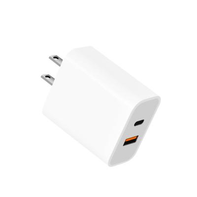 China US Plug 18W QC3.0 Portable Quick Charge PD2.0 Plus USB Home Travel Phone Charger Adapter Wholesale 5V 3A Type C Wall Charger For Iphone 12 for sale