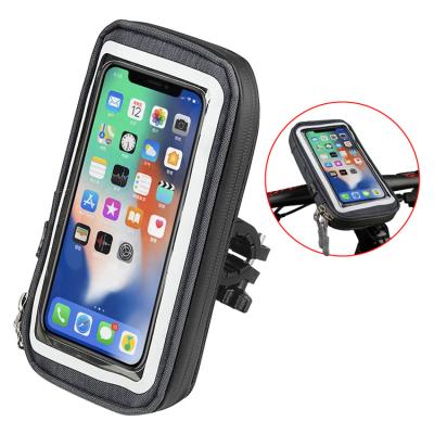 China High Density Fabric+TPU IPX3 Waterproof Bike Phone Bag Holder For Bike Mount Cell Phone With Sensitive Touch Screen 360 Degree Rotation for sale