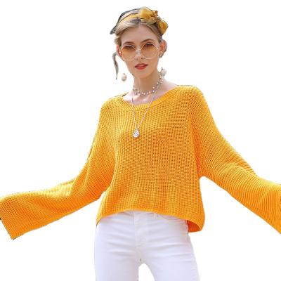 China Anti-wrinkle autumn and winter women's lantern sleeve sweater computer knitting soft Korean women's knitted sweater for sale