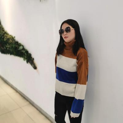 China Anti-Wrinkle Fashion Autumn Wool Women Pullover Turtleneck Sweater For Women for sale