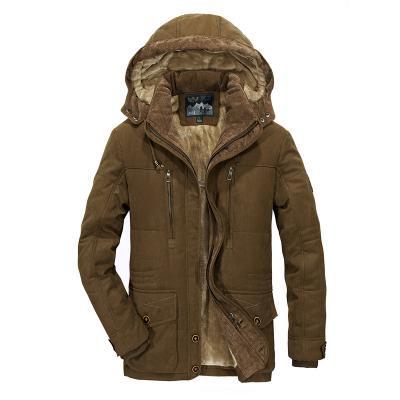 China Wholesale Viable Winter Thickened Warm Hooded Solid Color Men Jacket Winter Anorak Plus Size Jacket for sale