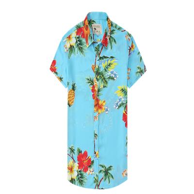 China QUICK DRY Floral American Hawaiian Floral Beach Shirt Men's All-Match Trend Short Shirt for sale