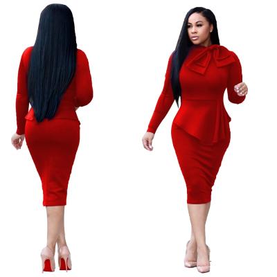 China Wholesale Viable Women's Long Dress Solid Color Maxi Dress Slim Sleeve Dress For Women for sale