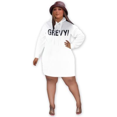 China European and American plus size women's hoodie long-sleeved loose hooded loose hooded sweater velvet letter print top for sale