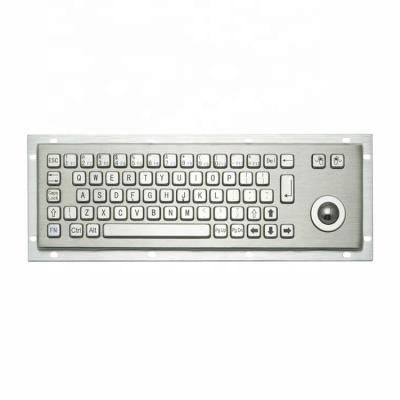 China Telecommunication Equipment China Factory Stainless Steel Metal Keyboard IP65 With Trackball for sale