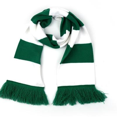 China Autumn Hot Sale Winter Long UG Cheap Acrylic Custom Logo Knitted Men Football Team Fan Scarf for sale