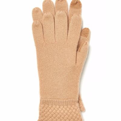 China 3D CONTINUE KNIT THUMB END WOMEN'S 100% CASHMERE KNITTED MITTS for sale