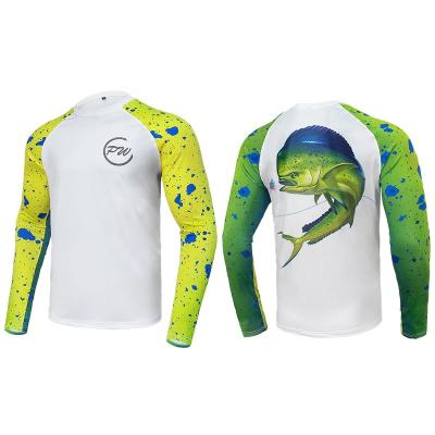 China Antibacterial performance long sleeve fishing shirts custom made upf quick dry breathable fishing shirts for men for sale