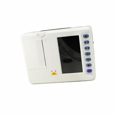 China Plastic Portable Digital Hospital Electrocardiograph Touch Screen 6 Channel ECG Machine for sale