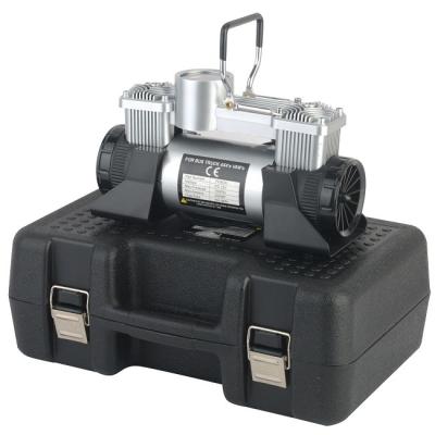 China Car Tire Inflator Dc 12v  Metal Pressure Auto Air Compressor With Plastic Box for sale