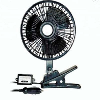 China Black Car Cooling Fan Plastic Material 12v / 24v With Half Safety Metal Guard for sale