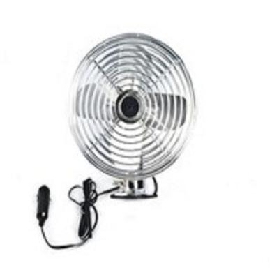 China On/Off Switch Full Safety Metal Guard Mini Car Fan with Cigarette Lighter for sale