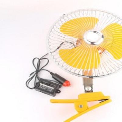 China Yellow Electric Cooling Fans For Cars Back Guard With 8 Inch Oscillating for sale