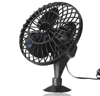 China Black Plastic Mini Car Fan DC 12V Cooling Car Fan With Cigarette Lighter for sale