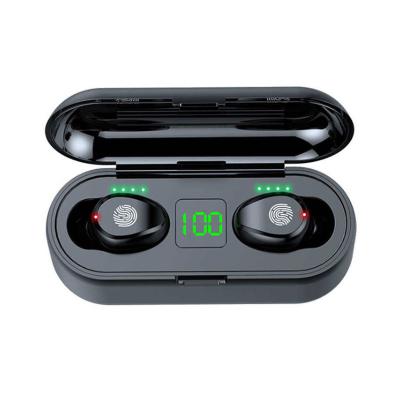 China Sustainable F9-5 Led Light Tws Hifi Headphone Sport Earphone Headset Mini Tws 5.3 Wireless Earbuds With Mic 2000ahm Charging Box for sale