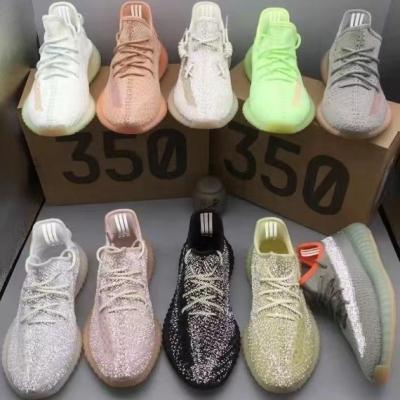 China Brand YeezyS original 2021 fashion trend 350 reflective shoes V2 color men women knitting sports shoes Running_sneakers Yeezys for sale