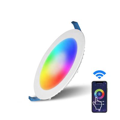 China New Trendy 4inch 6 Inch 8inch 16 Colors Spot LED Smart RGB LE CCT Trimless Downlight Wifi Modern White Recessed Control for sale