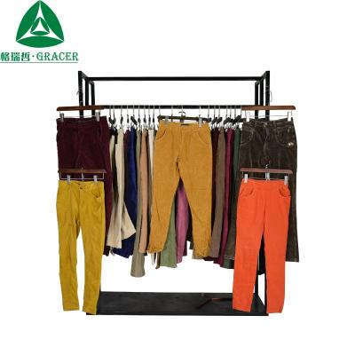 China Used Clothing 2019 Mixed Sizes Corduroy Skinny Pants Brands Second Hand Clothes Pack for sale