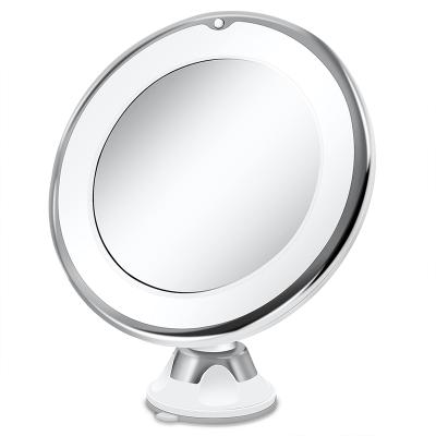 China LED Lighted Makeup Mirror Led Lighted Vanity Mirror With 10X Magnification For Makeup Or Shaving for sale