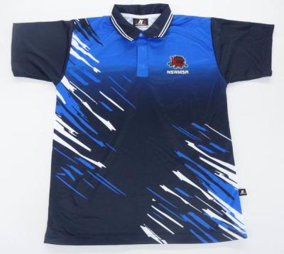 China De Blauwe Veenmol Jersey, de Uniformen Sneldrogende Vriendschappelijke Eco van antipilling van het Veenmolteam - Te koop