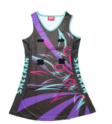 China Quick Dry Fabric Sports Sublimated Netball Uniforms Moisture Wicking Max Wear Comfort for sale